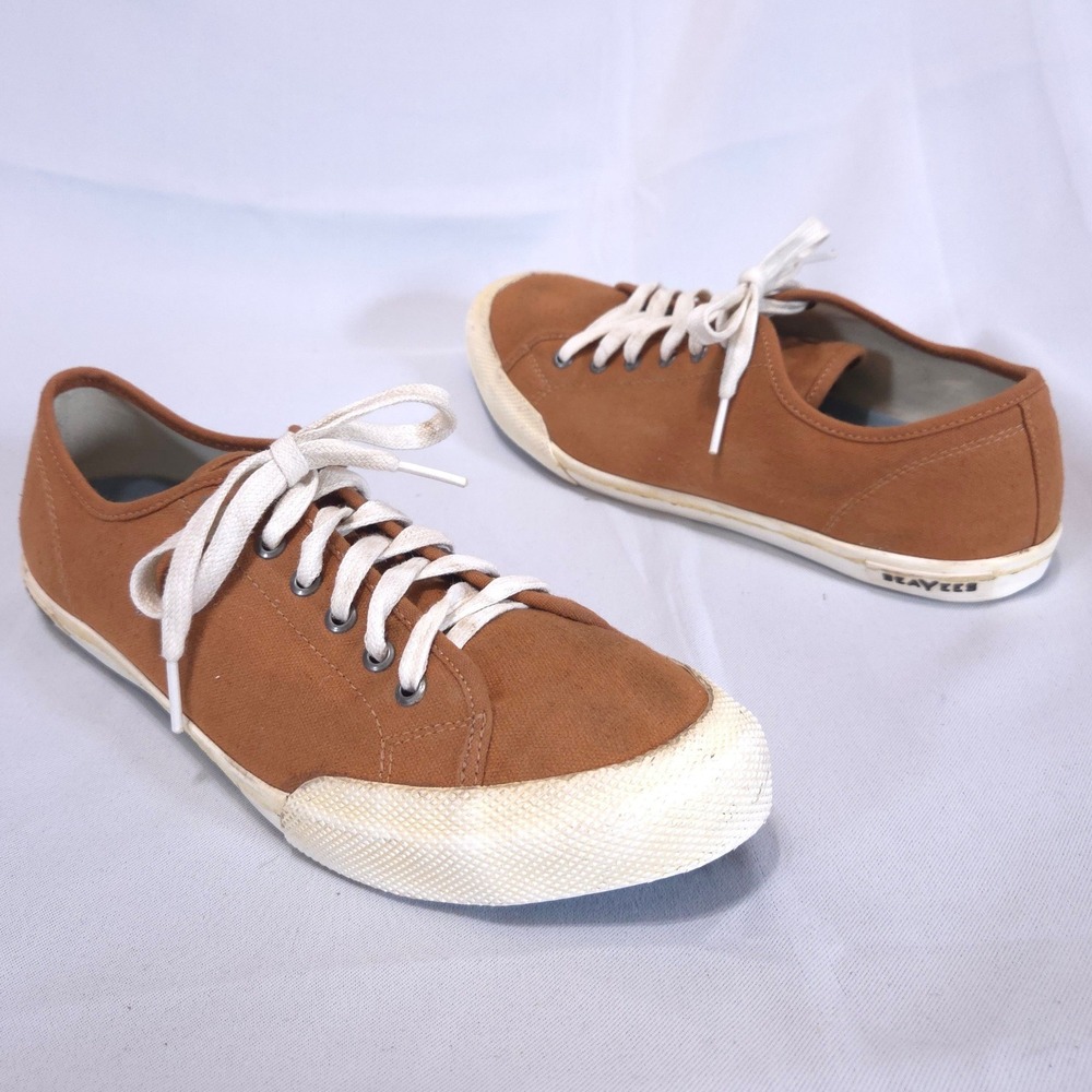 SeaVees Monterey Sneaker Womens 10 Classic Spice Canvas Low Top Brown Earthy